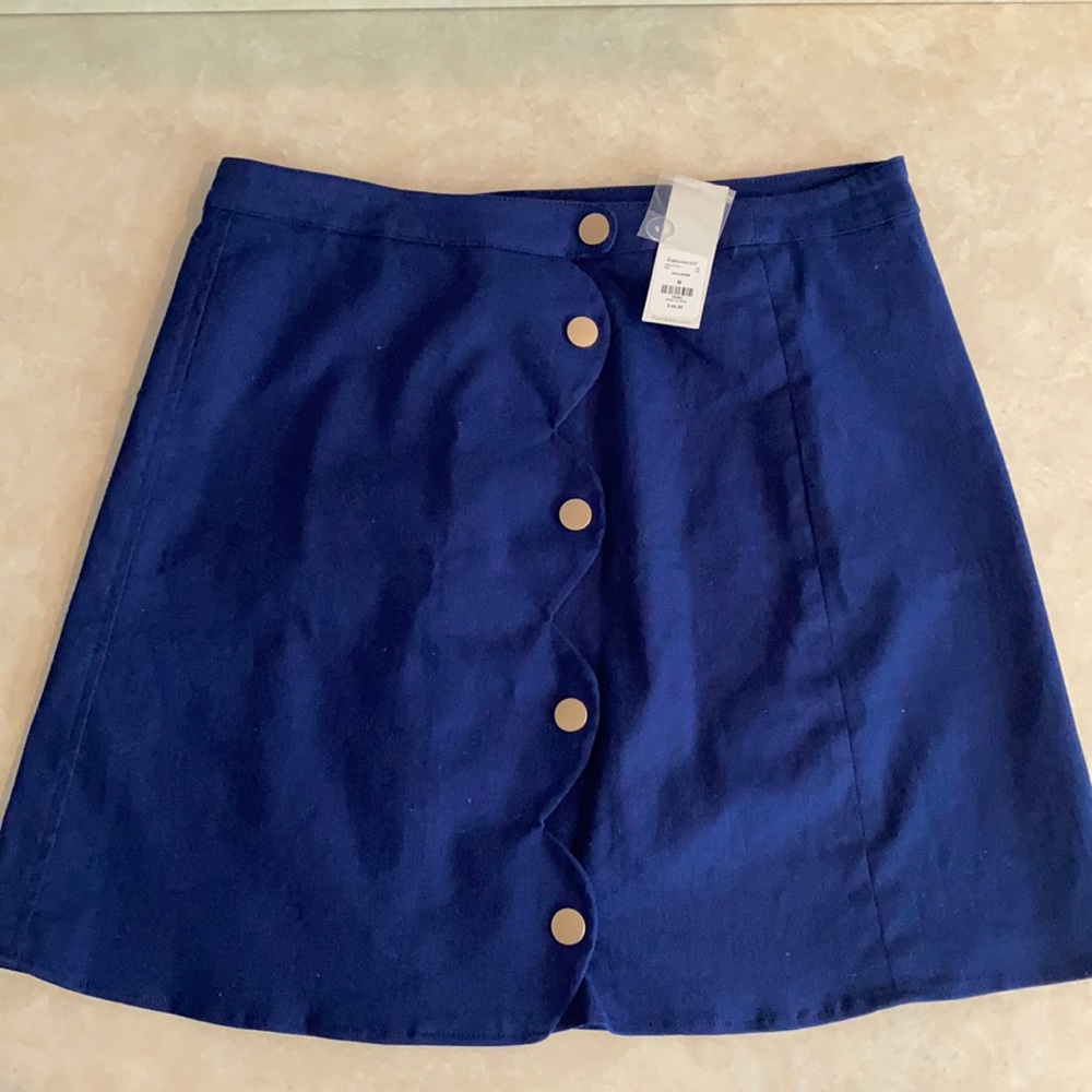 Blue Button Down Skirt